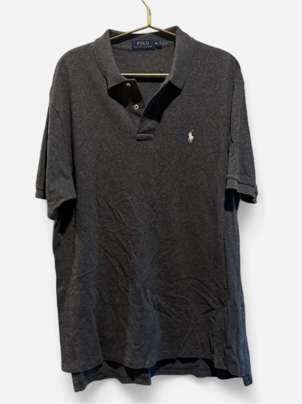 Polo Ralph Lauren Polo Shirt Gray 100% Cotton Size XL